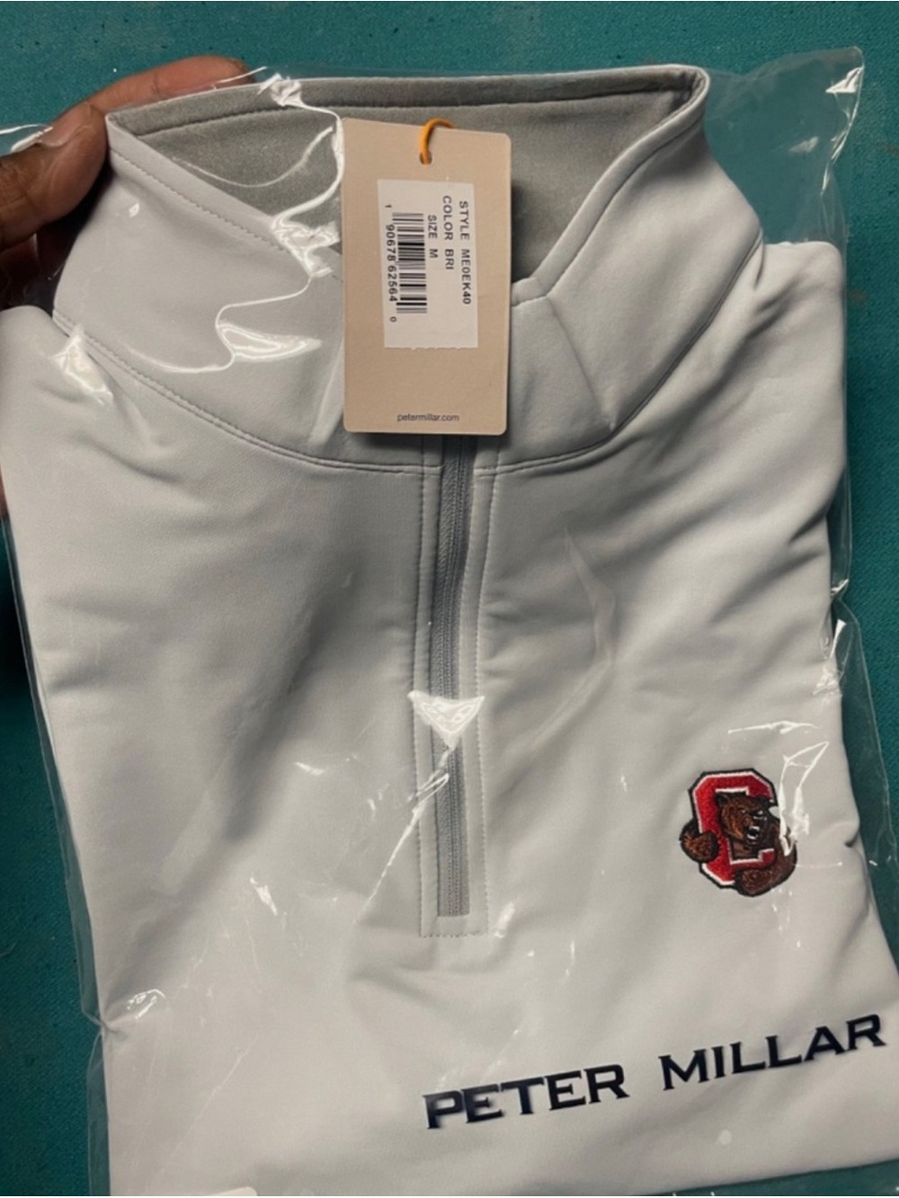 Peter Millar White Cornell University Quarter-Zip Pullover Men’s M NWT - Picture 2 of 2